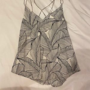 Leaf print tank
